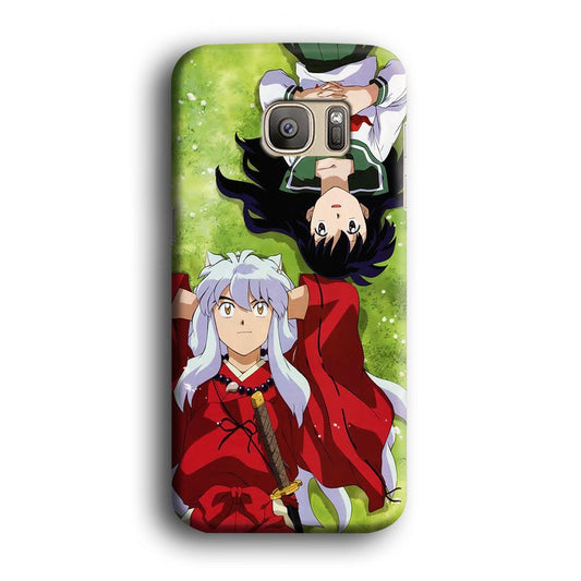 Inuyasha and Kagome Anime Samsung Galaxy S7 Edge Case-Plastic / Full Wrap (3D Case)-Xtracase