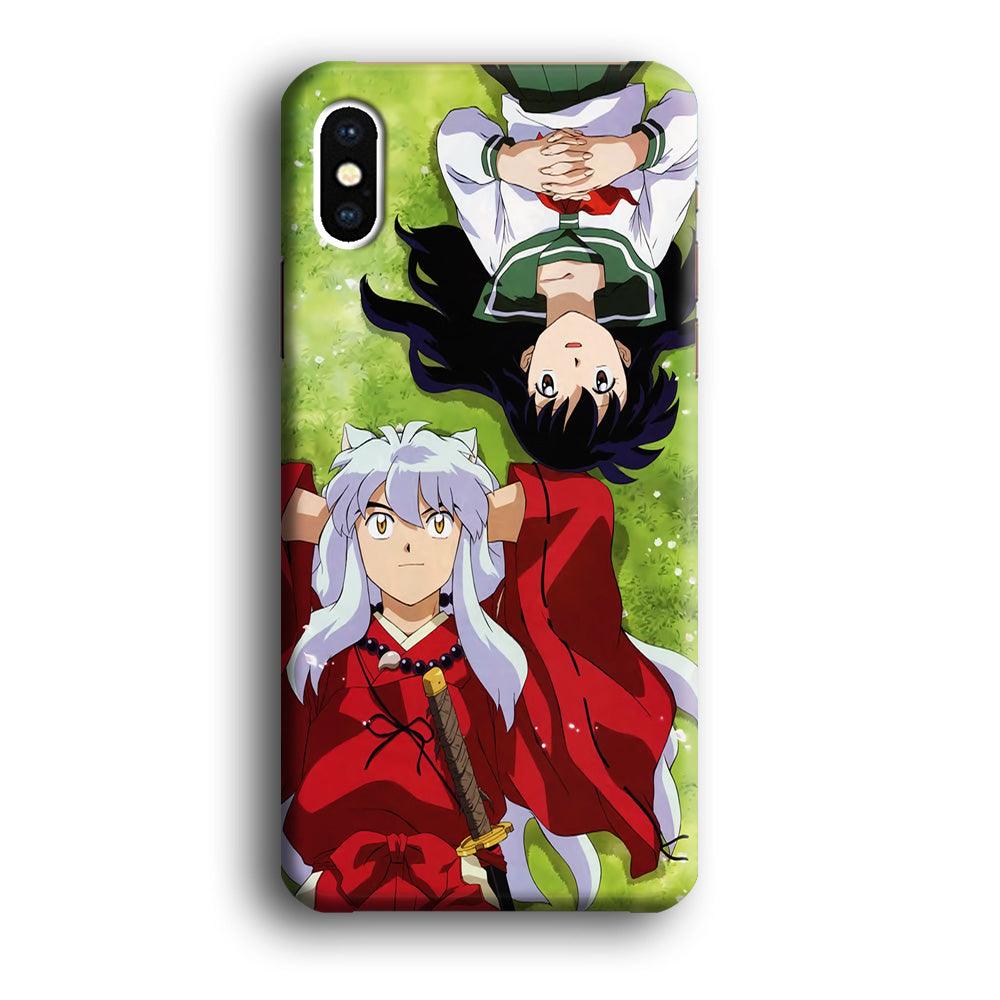Inuyasha and Kagome Anime iPhone Xs Case-Plastic / Full Wrap (3D Case)-Xtracase