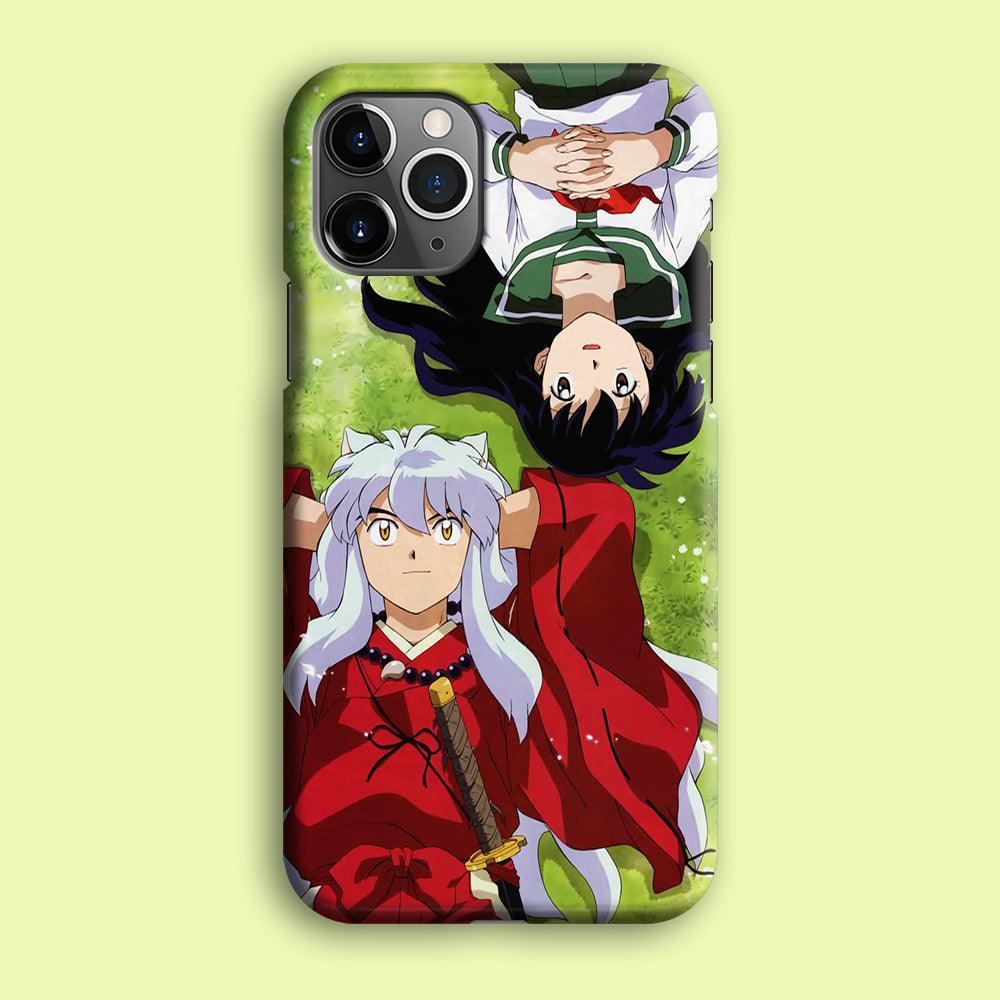 Inuyasha and Kagome Anime iPhone 12 Pro Case-Plastic / Full Wrap (3D Case)-Xtracase