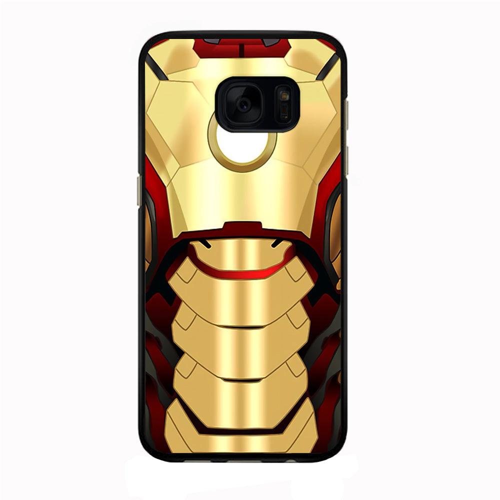 Iron Man Body Armor Samsung Galaxy S7 Edge Case-Rubber / Black (2D Case)-Xtracase
