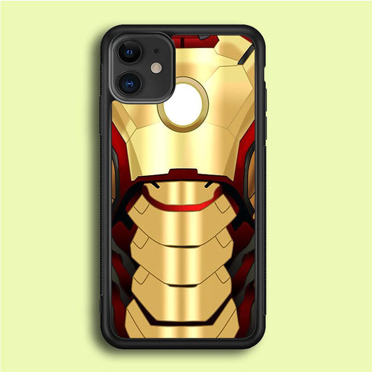 Iron Man Body Armor iPhone 12 Mini Case-Rubber / Black (2D Case)-Xtracase