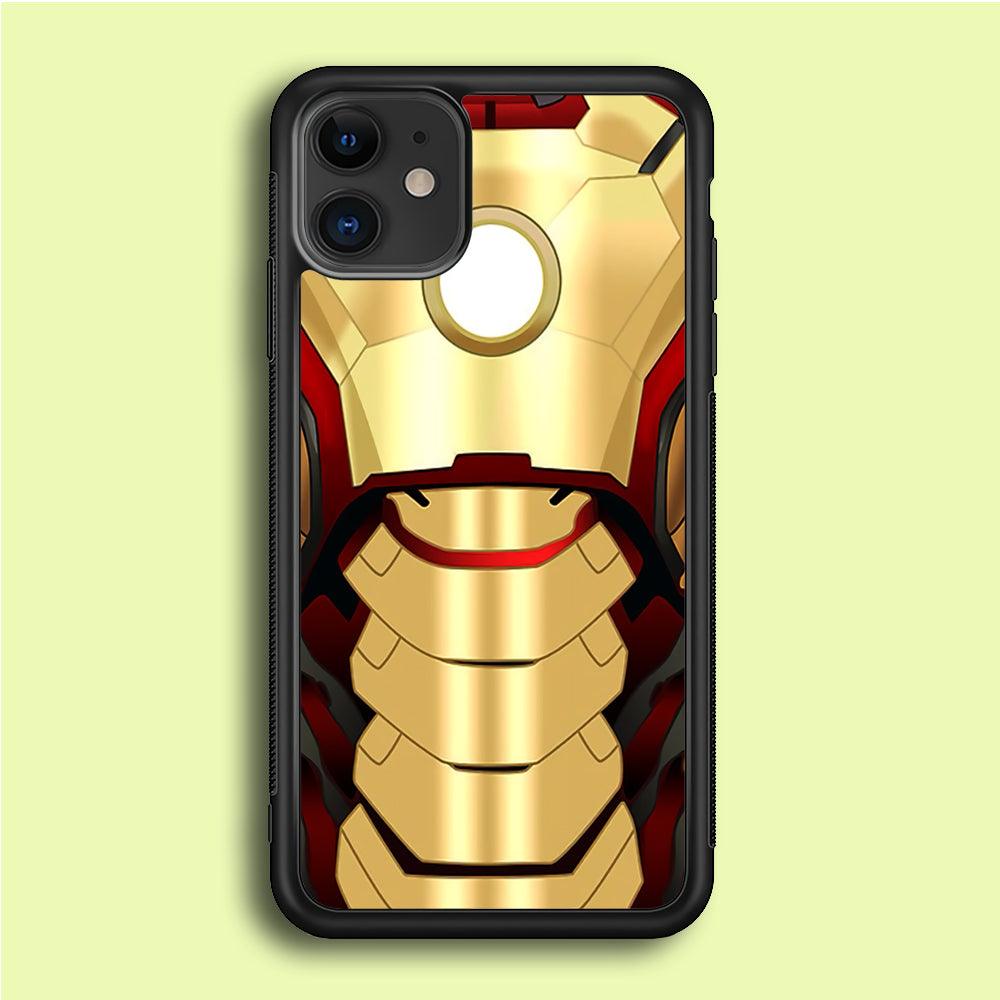 Iron Man Body Armor iPhone 12 Case-Rubber / Black (2D Case)-Xtracase