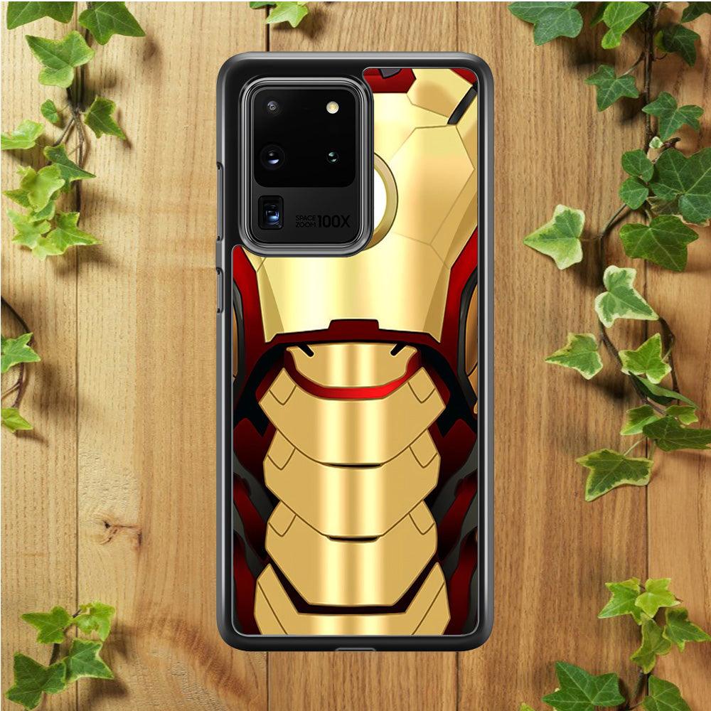 Iron Man Body Armor Samsung Galaxy S20 Ultra Case-Rubber / White (2D Case)-Xtracase