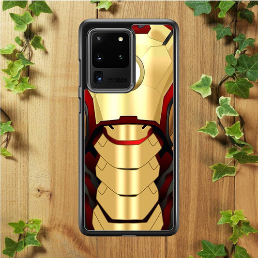 Iron Man Body Armor Samsung Galaxy S20 Ultra Case-Rubber / White (2D Case)-Xtracase