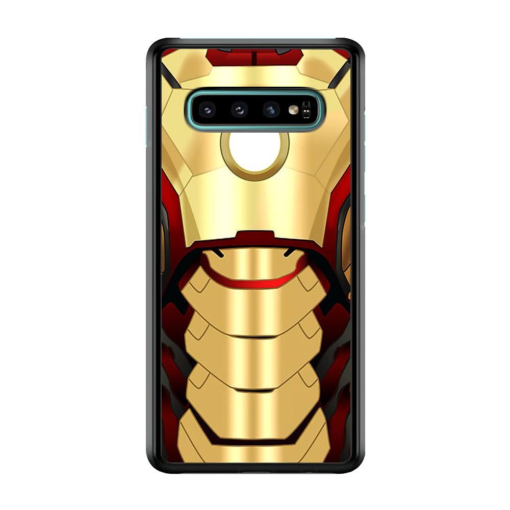 Iron Man Body Armor Samsung Galaxy S10 Plus Case-Rubber / Black (2D Case)-Xtracase