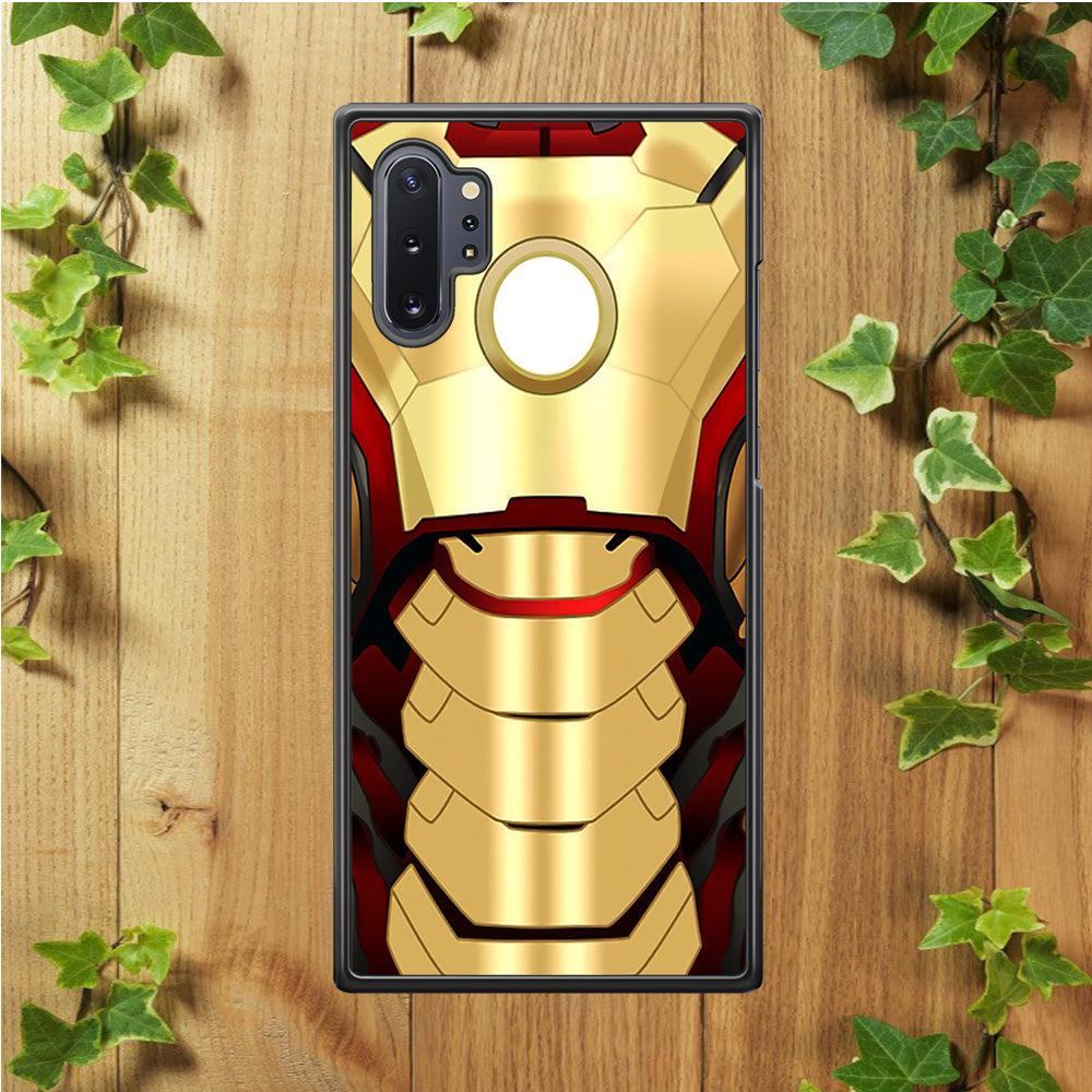 Iron Man Body Armor Samsung Galaxy Note 10 Plus Case-Rubber / Black (2D Case)-Xtracase