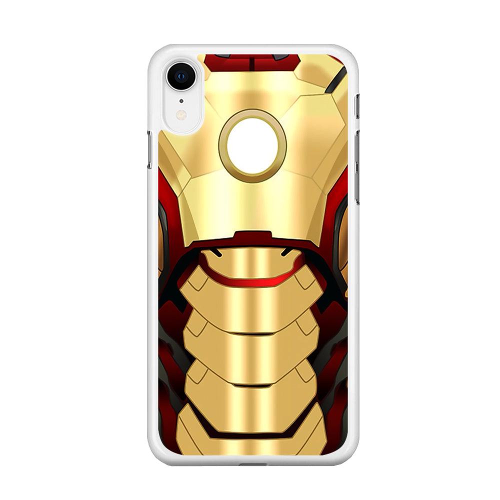 Iron Man Body Armor iPhone XR Case-Rubber / White (2D Case)-Xtracase