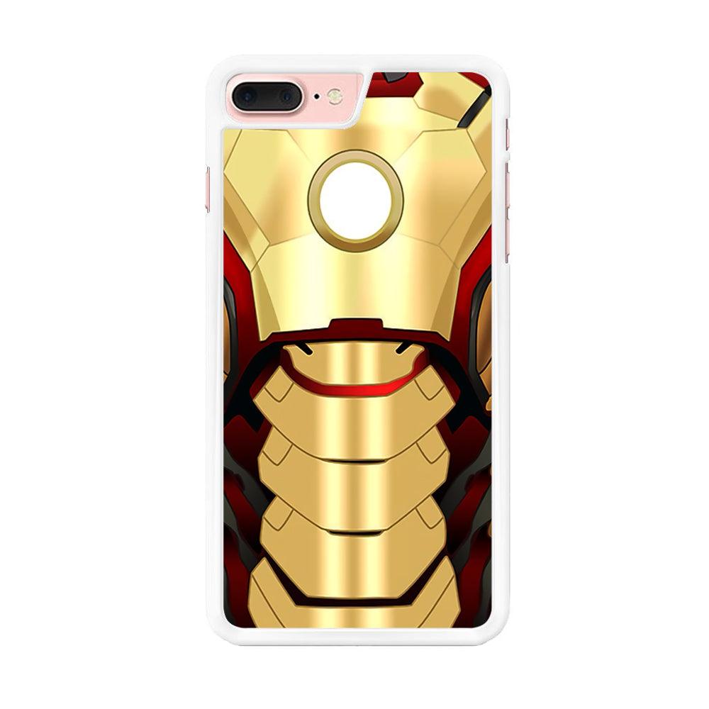 Iron Man Body Armor iPhone 7 Plus Case-Rubber / White (2D Case)-Xtracase