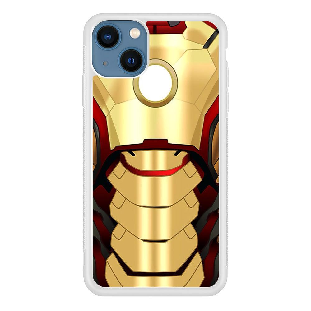 Iron Man Body Armor iPhone 13 Mini Case-Rubber / White (2D Case)-Xtracase