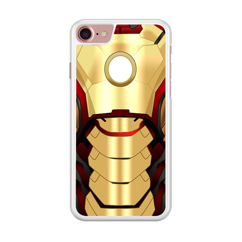 Iron Man Body Armor iPhone SE 2020 Case-Rubber / White (2D Case)-Xtracase
