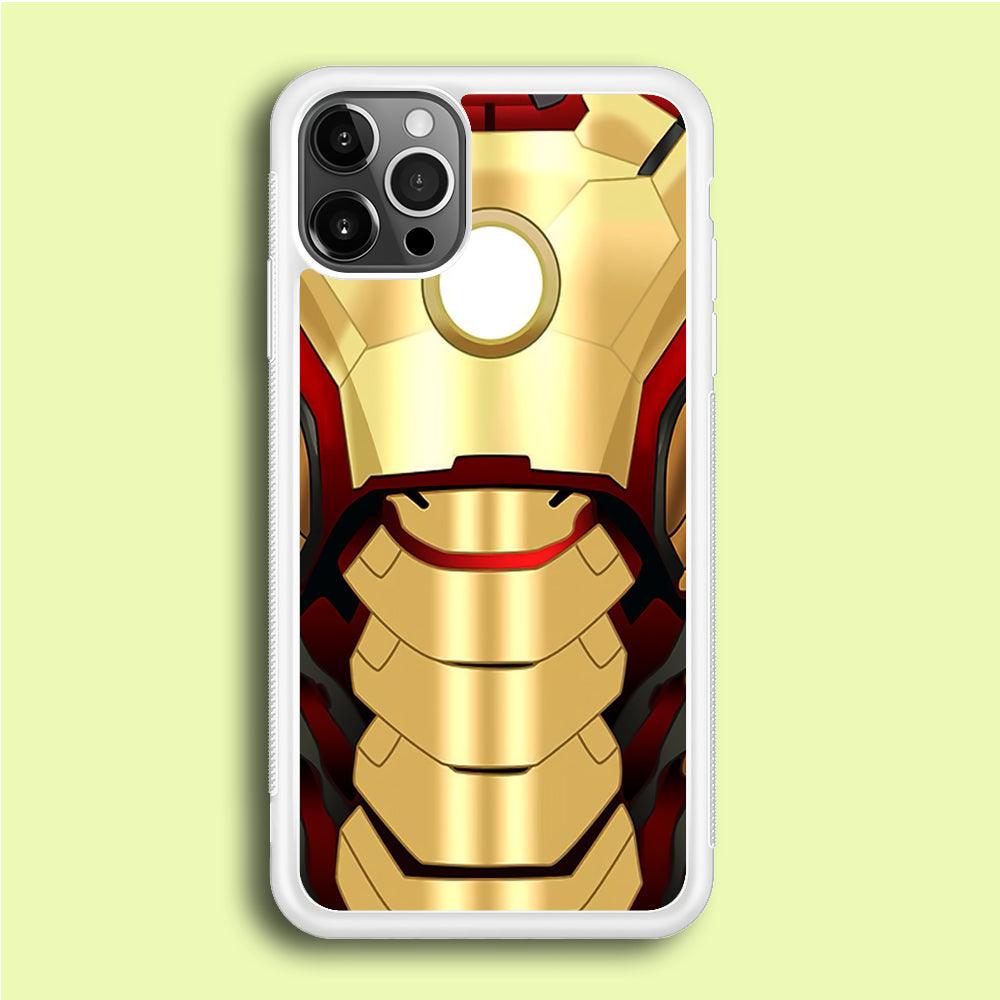Iron Man Body Armor iPhone 12 Pro Case-Rubber / White (2D Case)-Xtracase