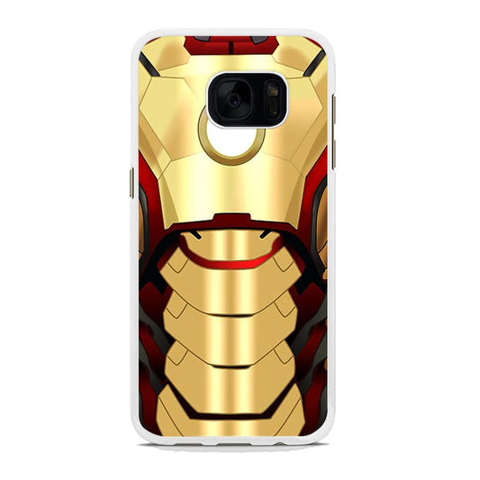 Iron Man Body Armor Samsung Galaxy S7 Edge Case-Rubber / White (2D Case)-Xtracase