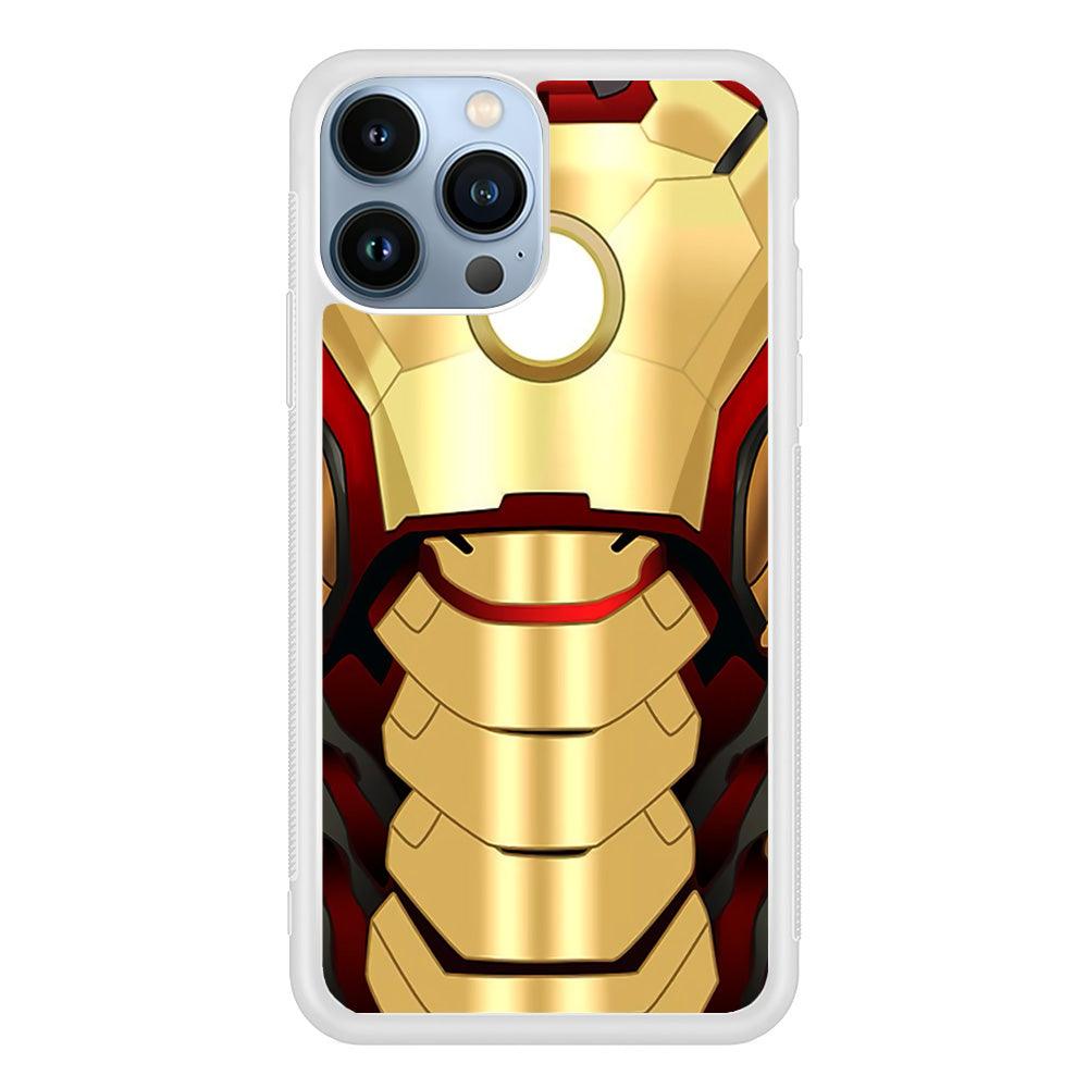 Iron Man Body Armor iPhone 13 Pro Case-Rubber / White (2D Case)-Xtracase