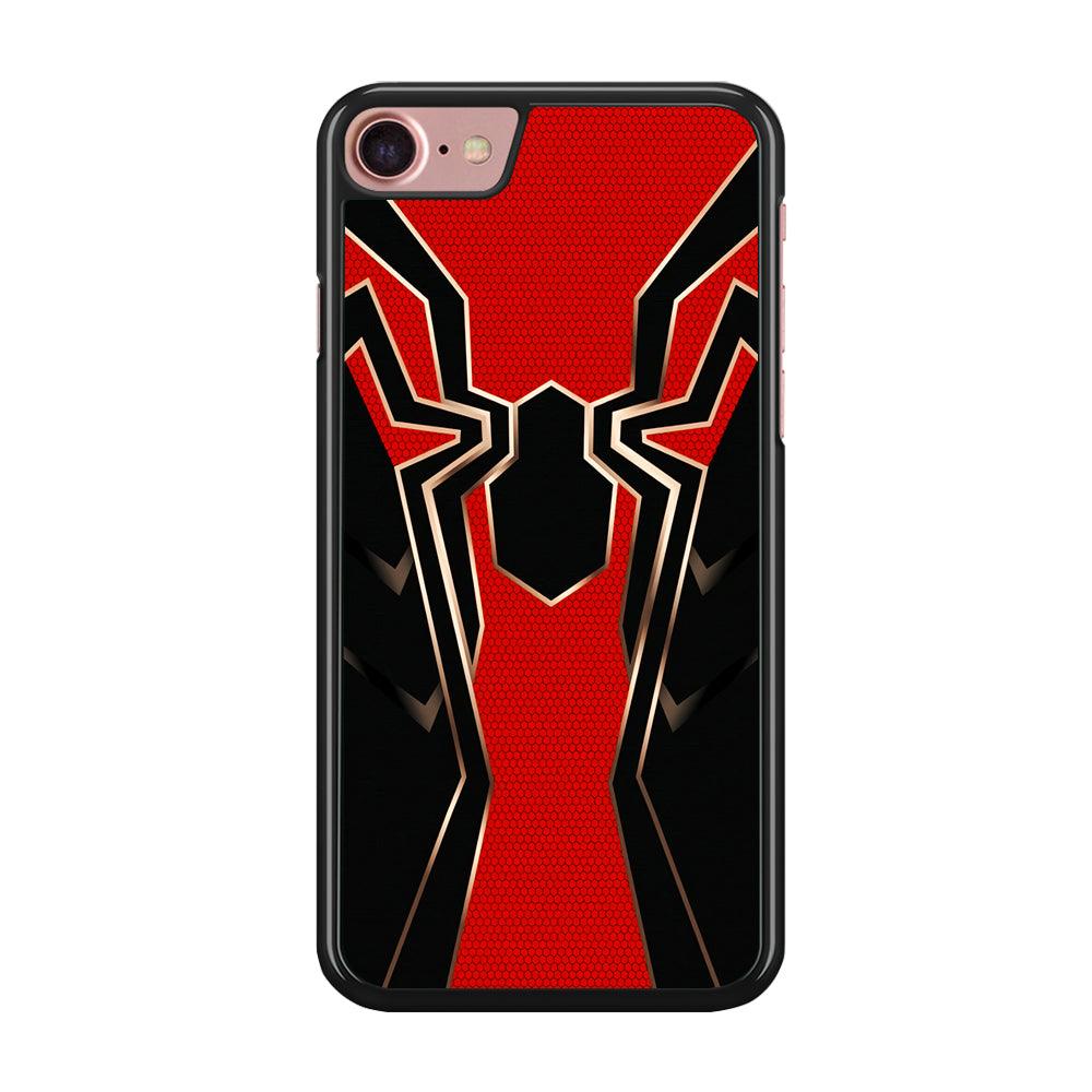 Iron Spiderman Armor iPhone SE 2020 Case-Rubber / Black (2D Case)-Xtracase