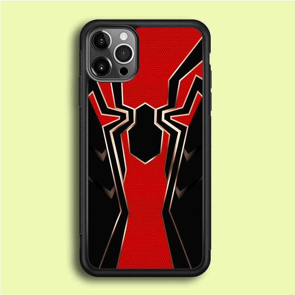 Iron Spiderman Armor iPhone 12 Pro Max Case-Rubber / Black (2D Case)-Xtracase