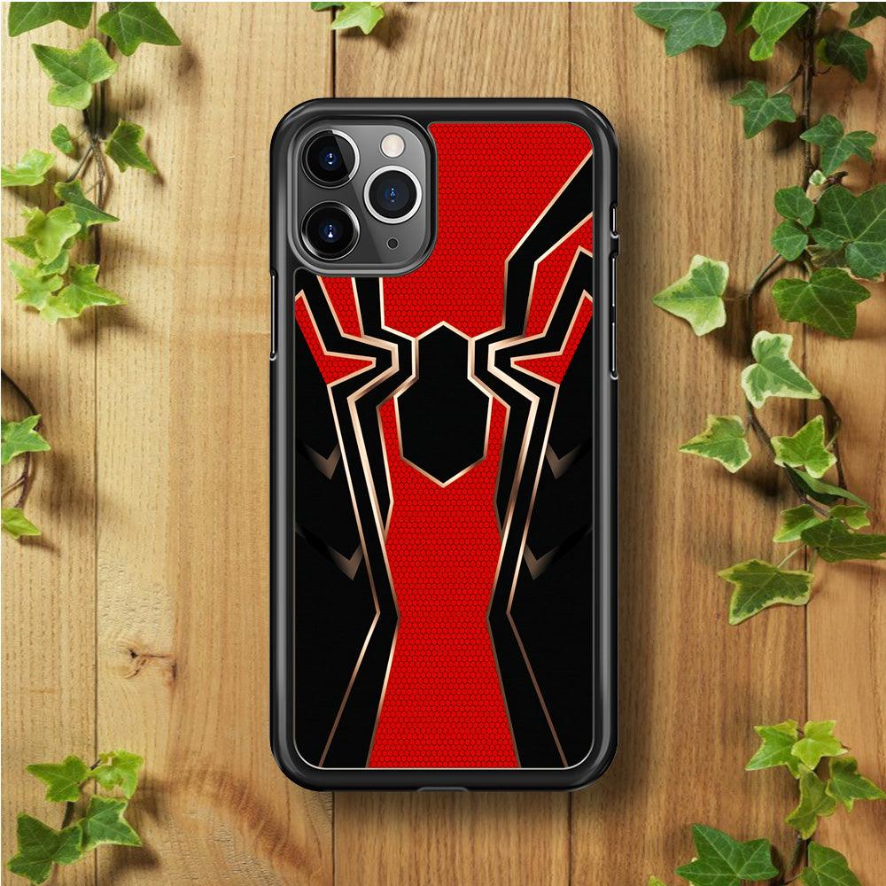 Iron Spiderman Armor iPhone 11 Pro Max Case-Rubber / Black (2D Case)-Xtracase