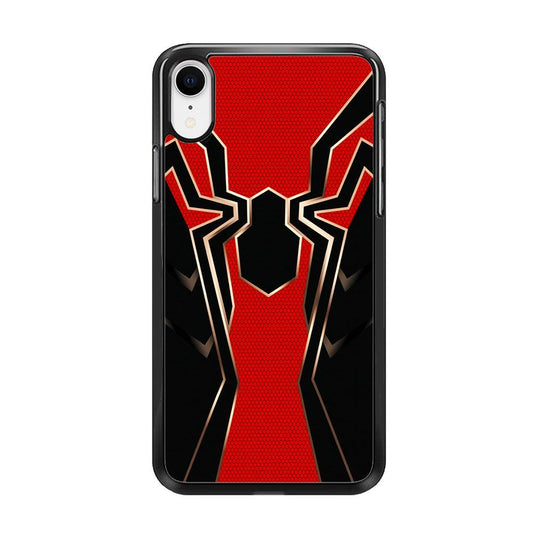 Iron Spiderman Armor iPhone XR Case-Rubber / Black (2D Case)-Xtracase