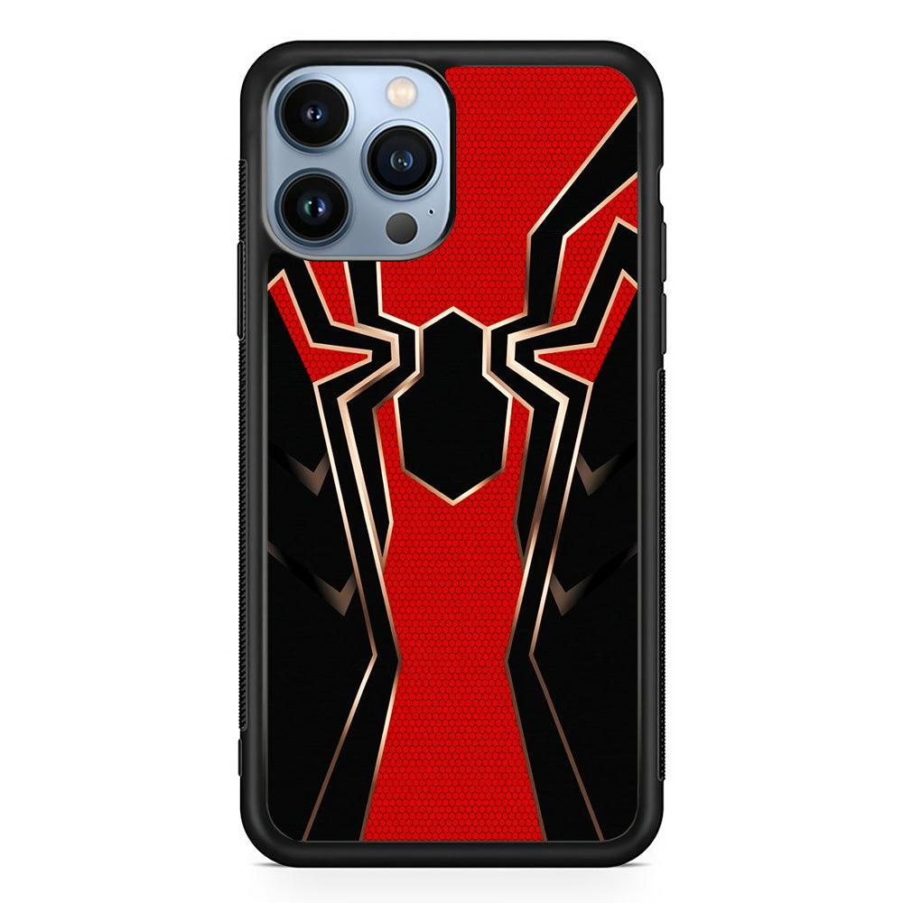 Iron Spiderman Armor iPhone 13 Pro Case-Rubber / Black (2D Case)-Xtracase