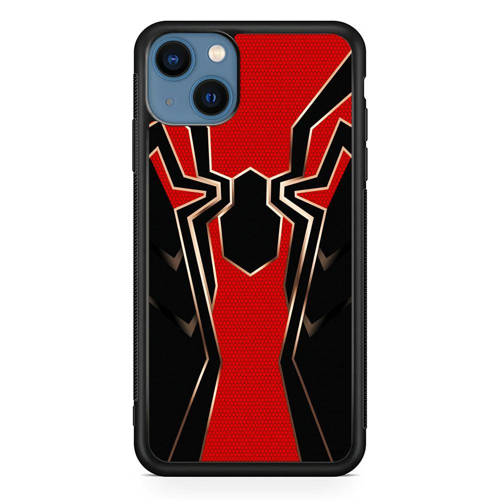 Iron Spiderman Armor iPhone 13 Case-Rubber / Black (2D Case)-Xtracase