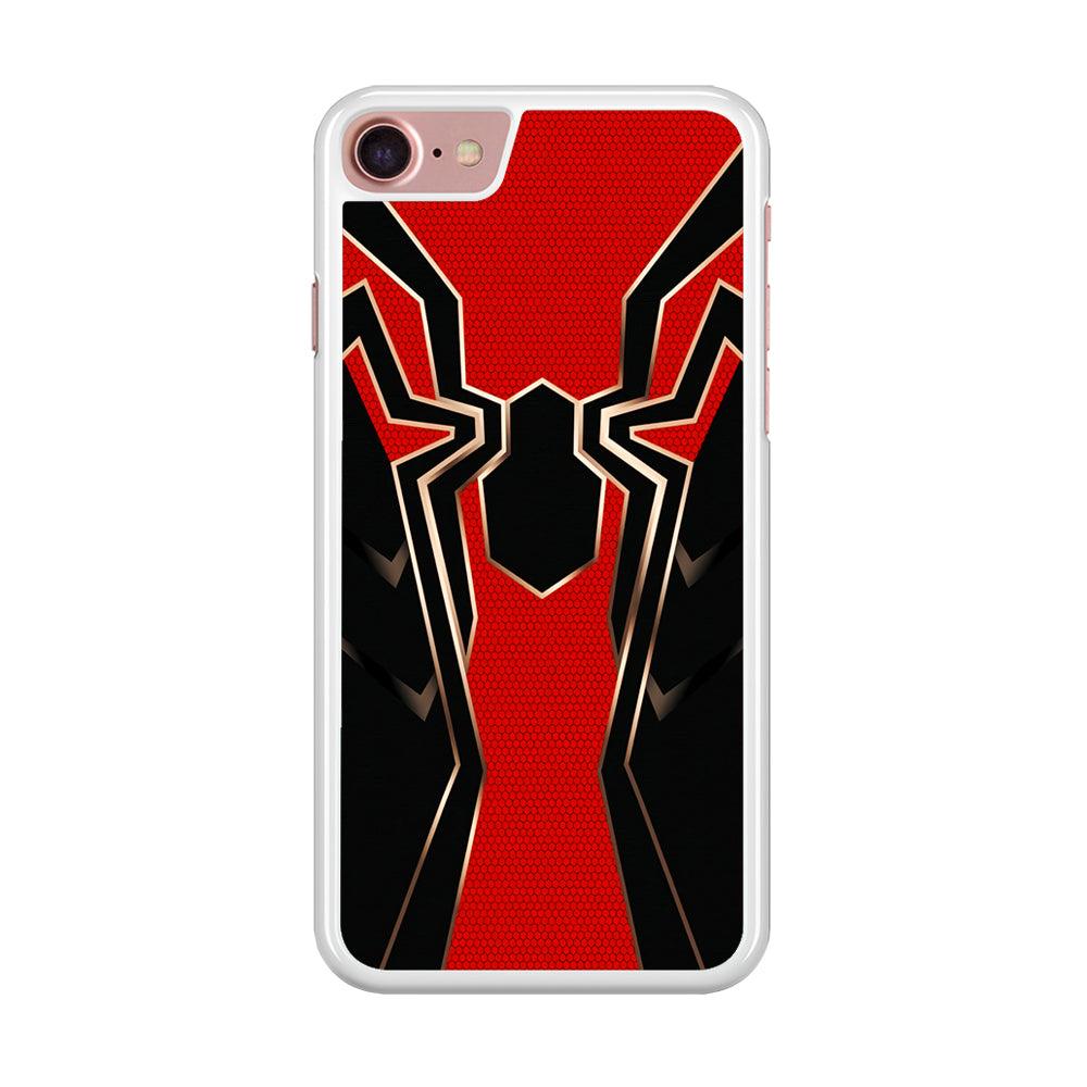 Iron Spiderman Armor iPhone SE 2020 Case-Rubber / White (2D Case)-Xtracase