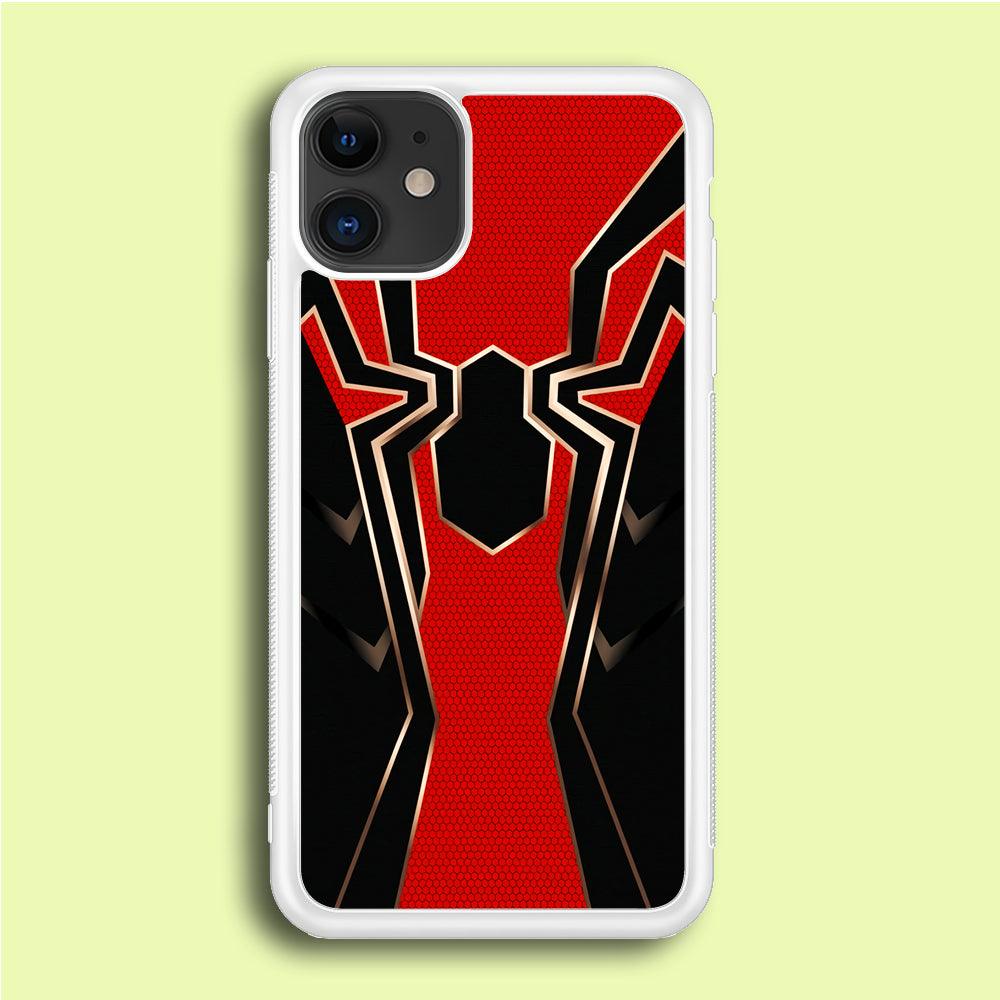 Iron Spiderman Armor iPhone 12 Case-Rubber / White (2D Case)-Xtracase