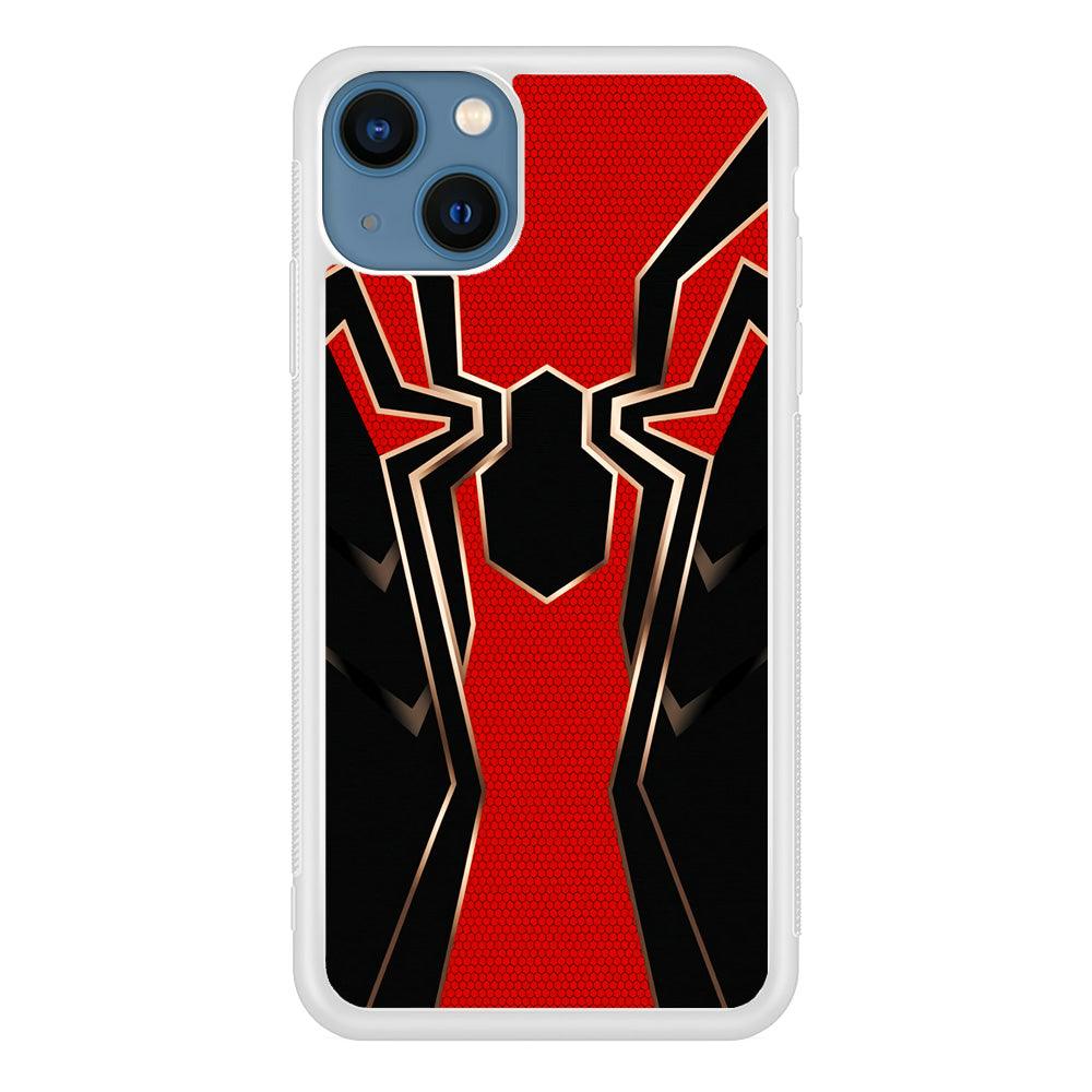 Iron Spiderman Armor iPhone 13 Case-Rubber / White (2D Case)-Xtracase