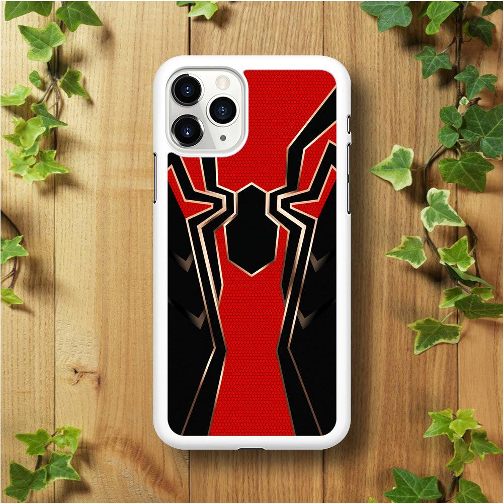 Iron Spiderman Armor iPhone 11 Pro Max Case-Rubber / White (2D Case)-Xtracase