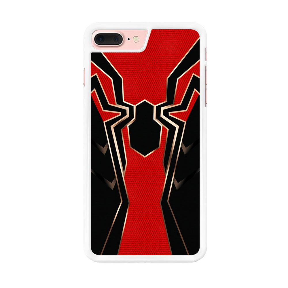 Iron Spiderman Armor iPhone 8 Plus Case-Rubber / White (2D Case)-Xtracase