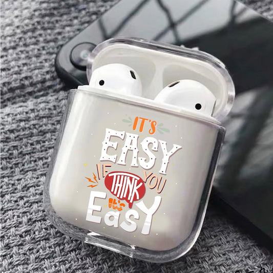 It's Easy Hard Plastic Protective Clear Case Cover For Apple Airpods
