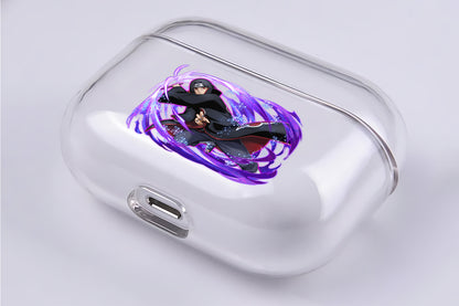 Itachi Uchiha Blazing Purple Hard Plastic Protective Clear Case Cover For Apple Airpod Pro