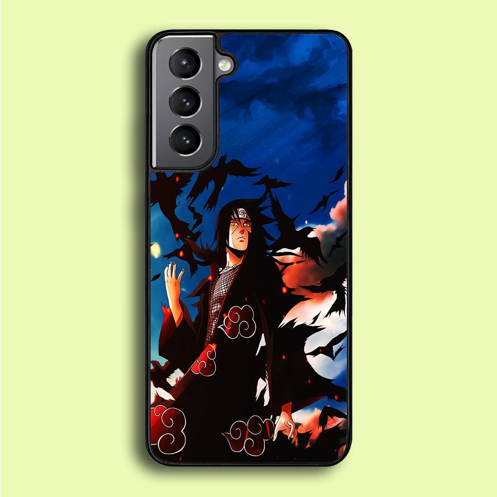 Itachi Uchiha Crow Jutsu Samsung Galaxy S21 Plus Case-Rubber / Black (2D Case)-Xtracase