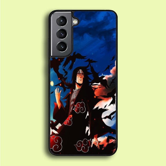 Itachi Uchiha Crow Jutsu Samsung Galaxy S21 Plus Case-Rubber / Black (2D Case)-Xtracase