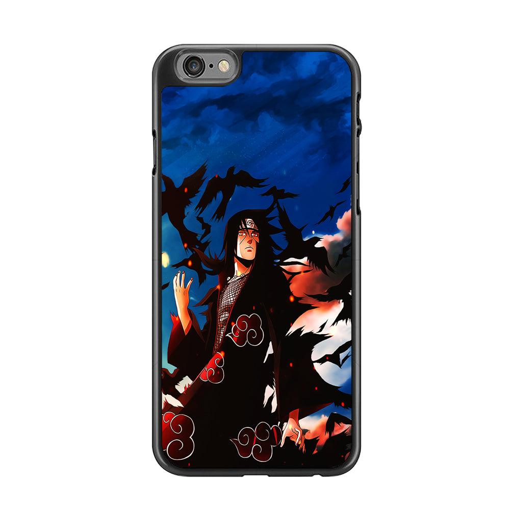 Itachi Uchiha Crow Jutsu iPhone 6 | 6s Case-Rubber / Black (2D Case)-Xtracase