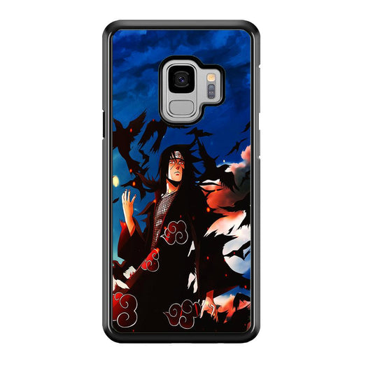 Itachi Uchiha Crow Jutsu Samsung Galaxy S9 Case-Rubber / Black (2D Case)-Xtracase