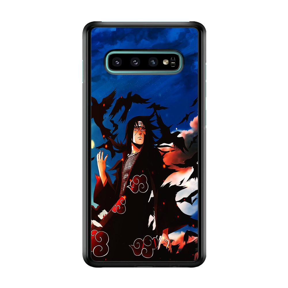 Itachi Uchiha Crow Jutsu Samsung Galaxy S10 Plus Case-Rubber / Black (2D Case)-Xtracase