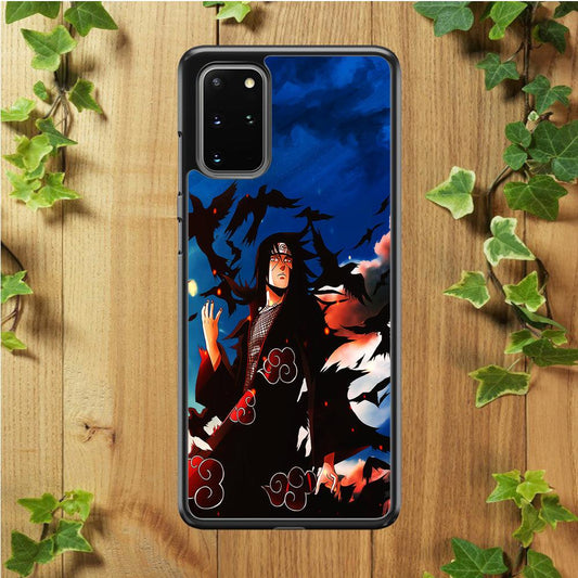 Itachi Uchiha Crow Jutsu Samsung Galaxy S20 Plus Case-Rubber / Black (2D Case)-Xtracase