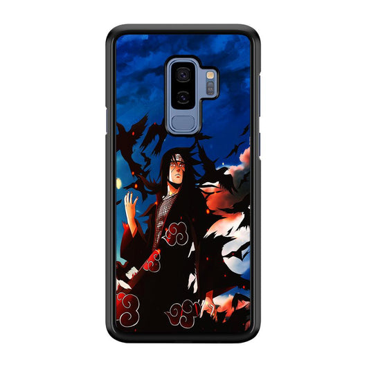 Itachi Uchiha Crow Jutsu Samsung Galaxy S9 Plus Case-Rubber / White (2D Case)-Xtracase