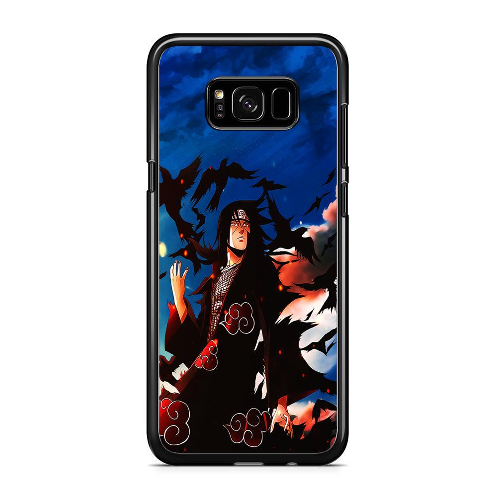 Itachi Uchiha Crow Jutsu Samsung Galaxy S8 Case-Rubber / Black (2D Case)-Xtracase