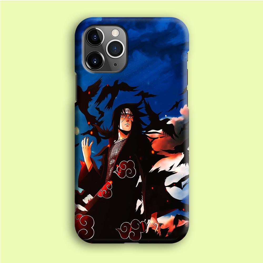 Itachi Uchiha Crow Jutsu iPhone 12 Pro Case-Plastic / Full Wrap (3D Case)-Xtracase