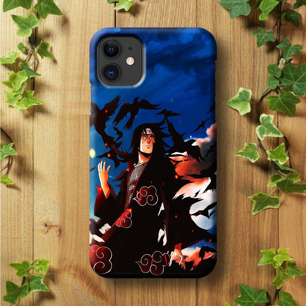 Itachi Uchiha Crow Jutsu iPhone 11 Case-Plastic / Full Wrap (3D Case)-Xtracase