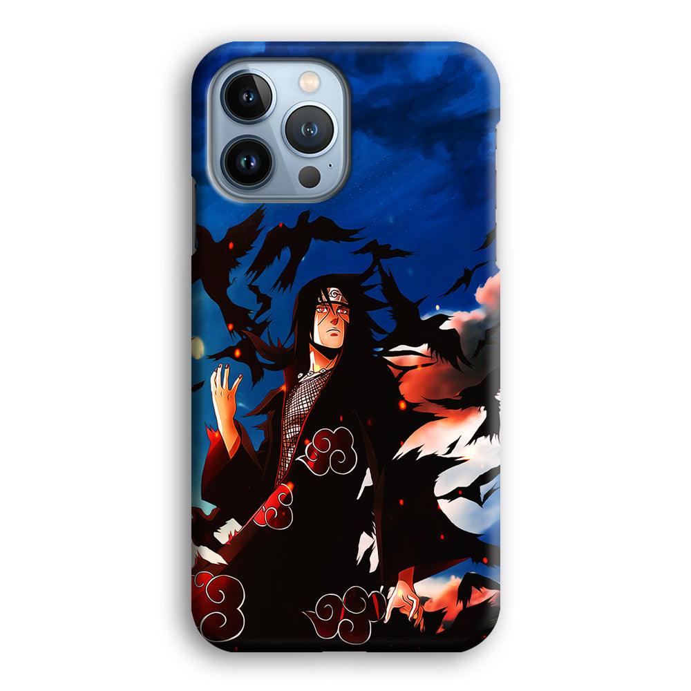 Itachi Uchiha Crow Jutsu iPhone 13 Pro Max Case-Plastic / Full Wrap (3D Case)-Xtracase