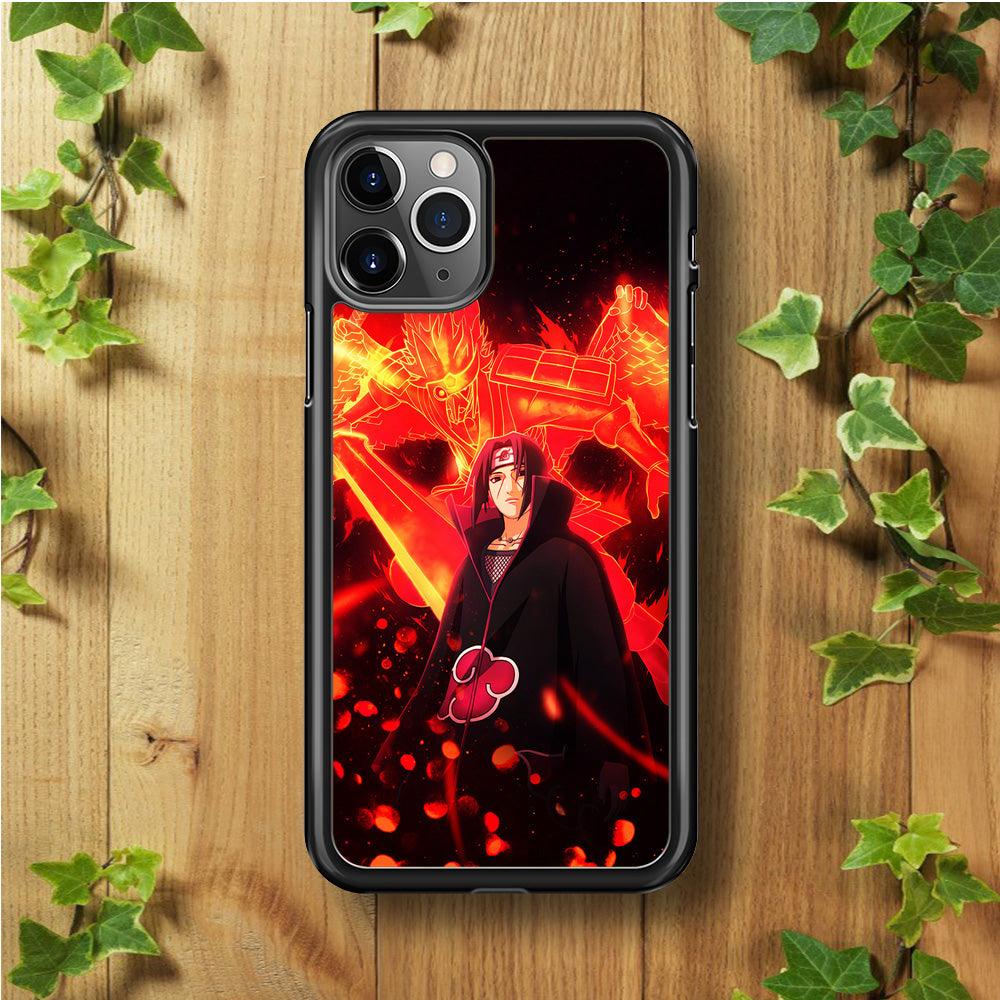 Itachi Uchiha Susanoo iPhone 11 Pro Max Case-Rubber / Black (2D Case)-Xtracase