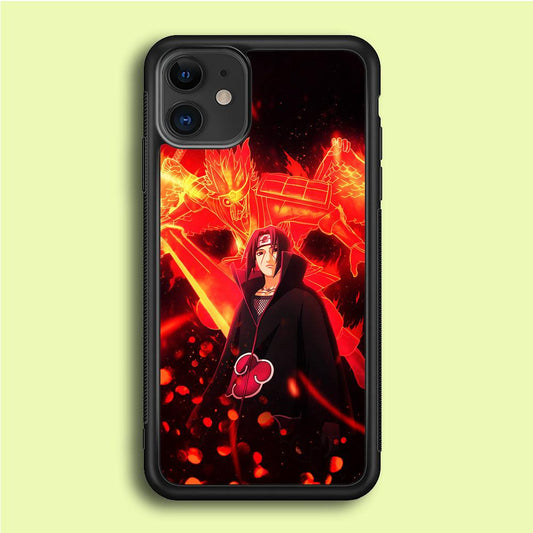 Itachi Uchiha Susanoo iPhone 12 Case-Rubber / Black (2D Case)-Xtracase