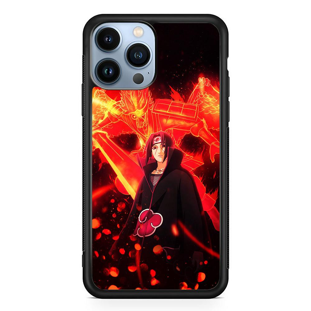 Itachi Uchiha Susanoo iPhone 13 Pro Case-Rubber / Black (2D Case)-Xtracase