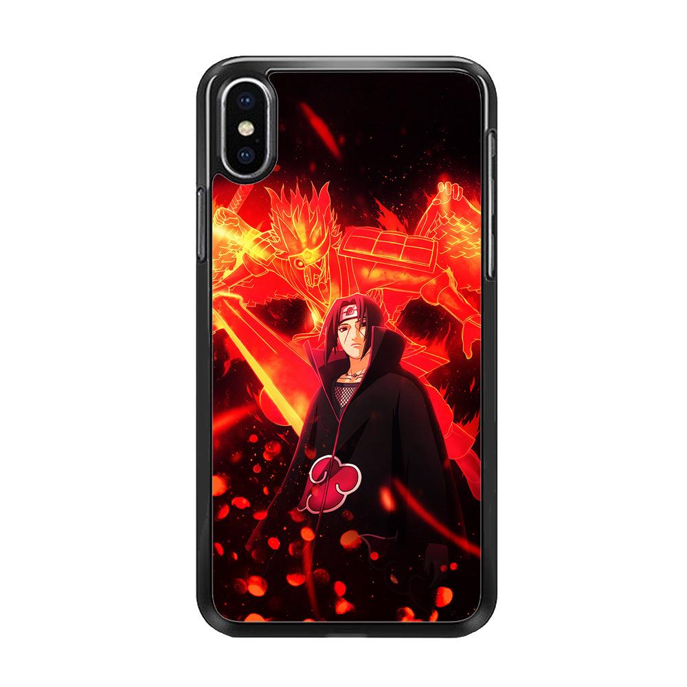 Itachi Uchiha Susanoo iPhone Xs Case-Rubber / Black (2D Case)-Xtracase