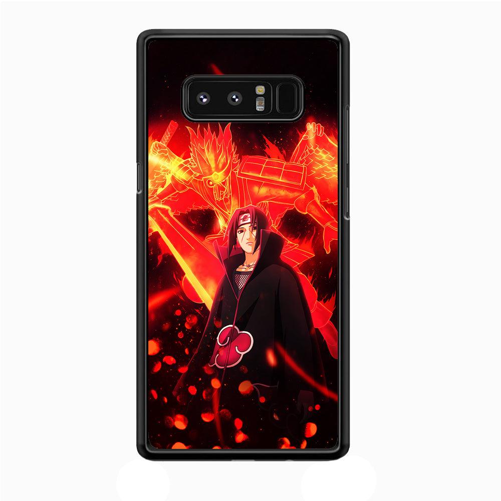 Itachi Uchiha Susanoo Samsung Galaxy Note 8 Case-Rubber / White (2D Case)-Xtracase