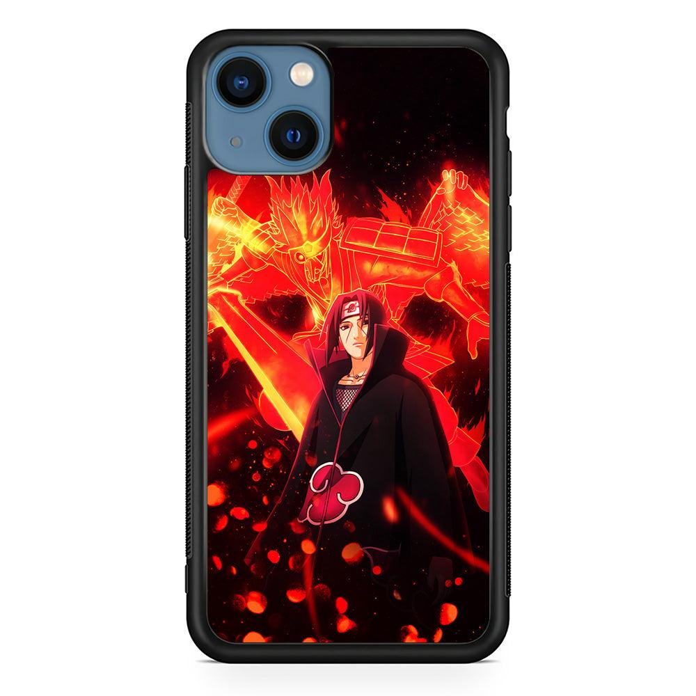 Itachi Uchiha Susanoo iPhone 13 Mini Case-Rubber / Black (2D Case)-Xtracase