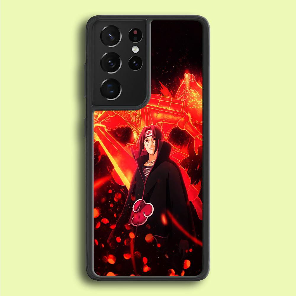 Itachi Uchiha Susanoo Samsung Galaxy S25 Ultra Case-Rubber / White (2D Case)-Xtracase