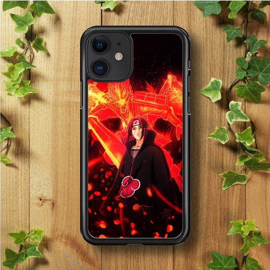 Itachi Uchiha Susanoo iPhone 11 Case-Rubber / Black (2D Case)-Xtracase