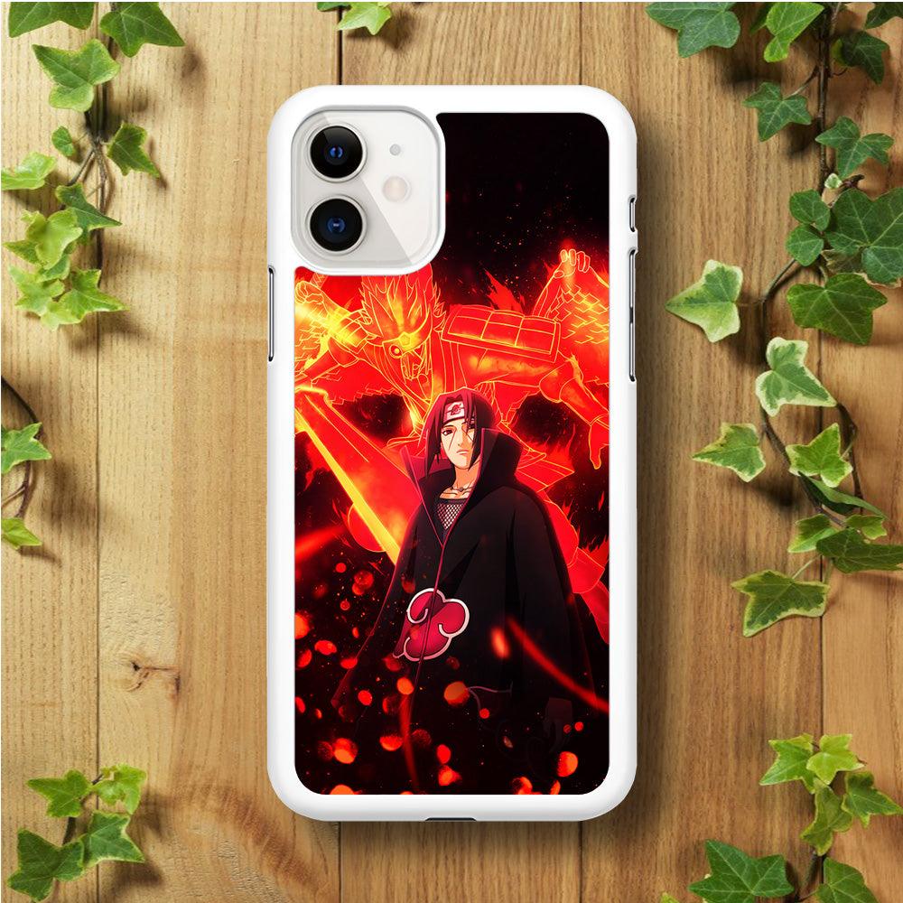 Itachi Uchiha Susanoo iPhone 11 Case-Rubber / White (2D Case)-Xtracase